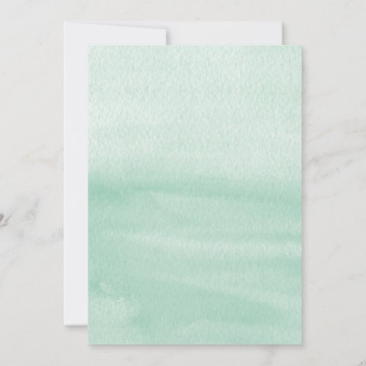 Mint Green groen Uitnodiging (Achterkant)