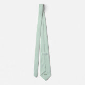 Mint Green Groom en Groomsmen Initialen Wedding Stropdas (Achterkant)