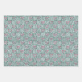 Mint Green Hand-Drawn Hearts Pattern Inpakpapier Vel (Voorkant 2)