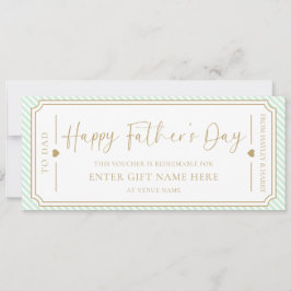 Mint Green Happy Vaderdag Cadeaubon Kaart