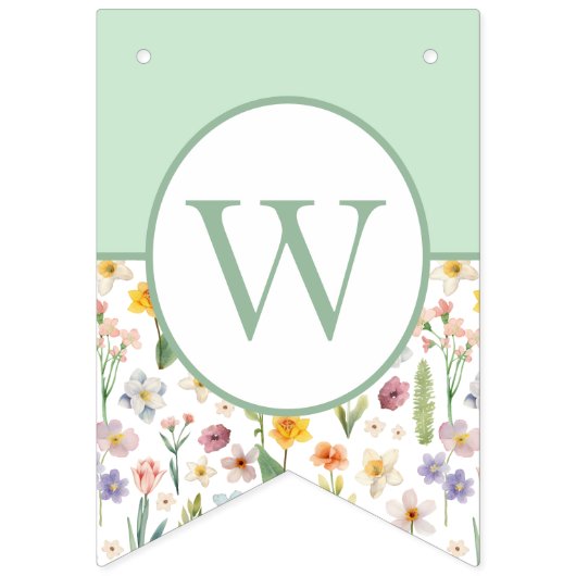 Mint Green Hedgehog Baby shower Bunting Flag Vlaggetjes (Derde vlag)