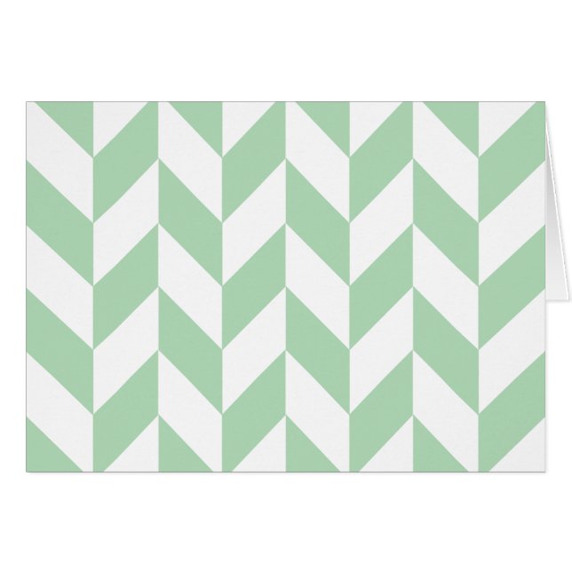 Mint Green Herringbone Pattern (Voorkant Horizontaal)