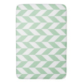 Mint Green Herringbone Pattern Badmat (Voorkant Verticaal)