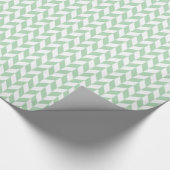 Mint Green Herringbone Pattern Cadeaupapier (Hoek)