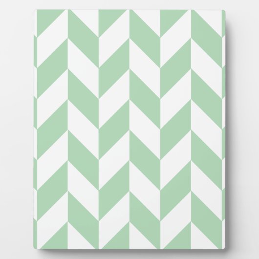 Mint Green Herringbone Pattern Fotoplaat (Voorkant)