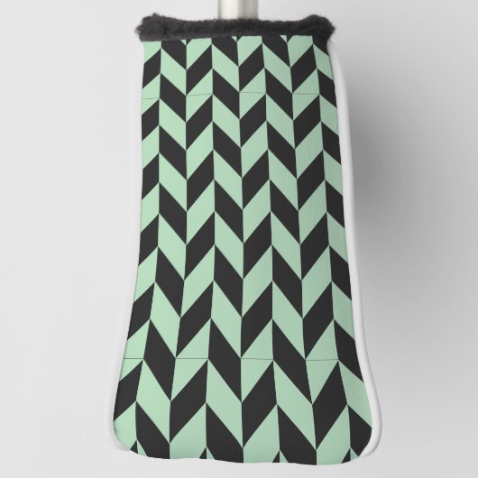 Mint Green Herringbone Pattern Golfheadcover (Draai 90)