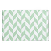 Mint Green Herringbone Pattern Kussensloop (Voorkant-Rechts)