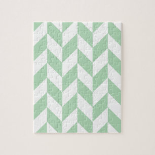 Mint Green Herringbone Pattern Legpuzzel