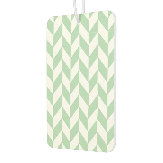 Mint Green Herringbone Pattern Luchtverfrisser (Links)