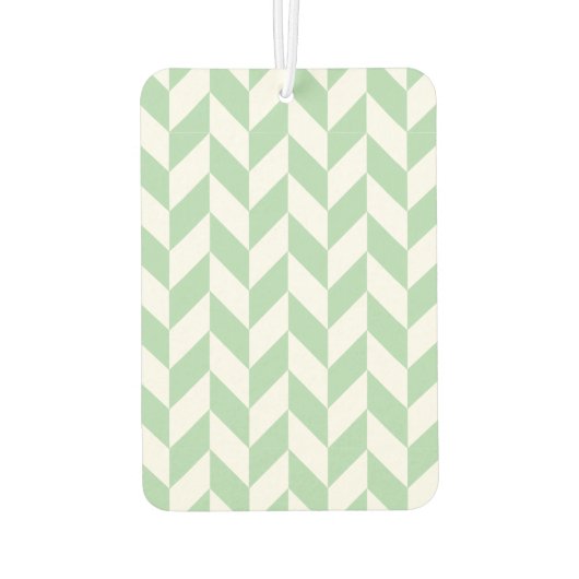 Mint Green Herringbone Pattern Luchtverfrisser (Achterkant)