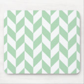 Mint Green Herringbone Pattern Muismat (Voorkant)