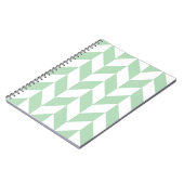 Mint Green Herringbone Pattern Notitieboek (Linkerzijde)