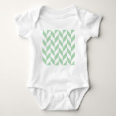 Mint Green Herringbone Pattern Romper (Voorkant)