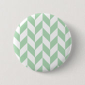 Mint Green Herringbone Pattern Ronde Button 5,7 Cm (Voorkant)