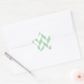 Mint Green Herringbone Pattern Ster Sticker (Envelop)
