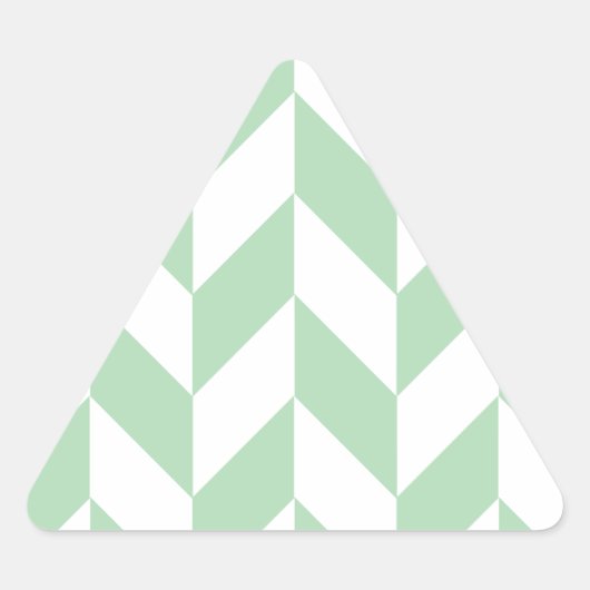 Mint Green Herringbone Pattern Sticker (Voorkant)