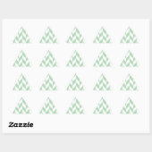 Mint Green Herringbone Pattern Sticker (Vel)