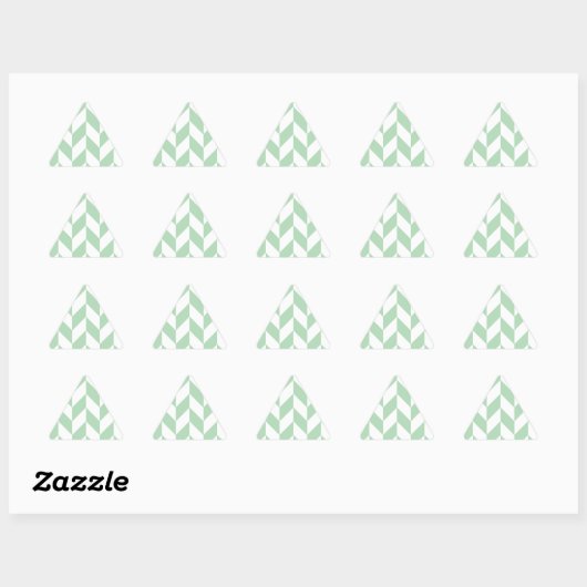 Mint Green Herringbone Pattern Sticker (Vel)
