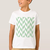 Mint Green Herringbone Pattern T-shirt (Voorkant)