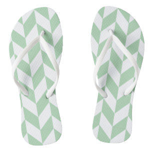 Mint Green Herringbone Pattern Teenslippers