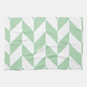 Mint Green Herringbone Pattern Theedoek (Horizontaal)