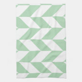 Mint Green Herringbone Pattern Theedoek (Verticaal)