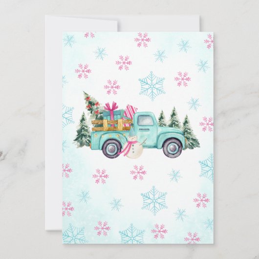 Mint Green Het wordt Sneeuw Veel Leuke Verjaardag Kaart (Achterkant)