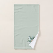 Mint Green Holly over Mint Green Bad Handdoek (Handdoek)