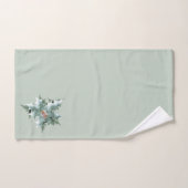 Mint Green Holly over Mint Green Bad Handdoek (Handdoek)