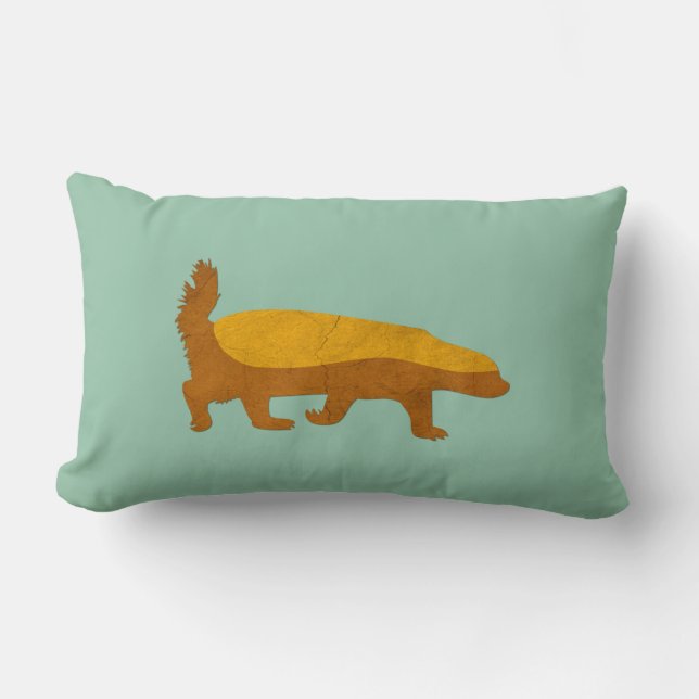 Mint Green Honey Badger Love Pillow Kussen (Voorkant)