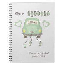 Mint Green Honeymoon Car Wedding Memory