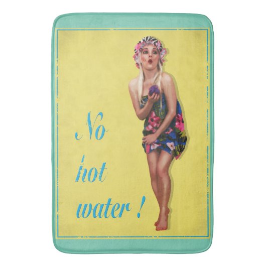  Mint Green Humorous Retro Pinup Girl Badmat (Voorkant Verticaal)