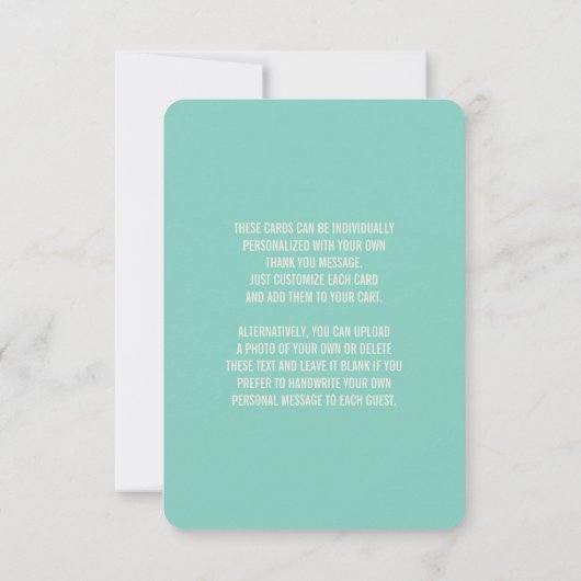 Mint Green Ice Cream Sparkler Boy's 1e Verjaardag Bedankkaart (Achterkant)