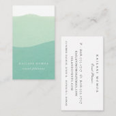 Mint Green Ink Dipped Ombre Visitekaartje (Voorkant / Achterkant)