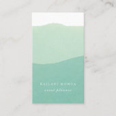 Mint Green Ink Dipped Ombre Visitekaartje (Voorkant)