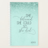 Mint Green Inspirerend vrouw Planner (Voorkant)
