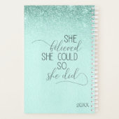 Mint Green Inspirerend vrouw Planner (Achterkant)