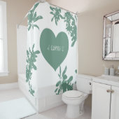 Mint Green Ivy Douchegordijn (In situ)