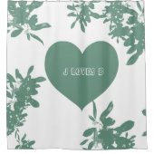 Mint Green Ivy Douchegordijn (Voorkant)