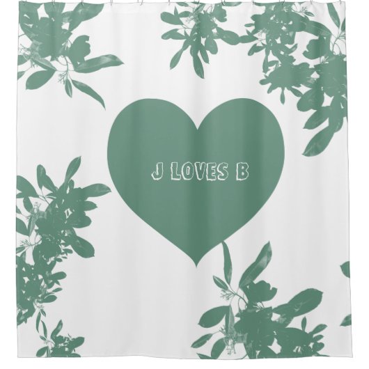 Mint Green Ivy Douchegordijn (Voorkant)