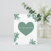 Mint Green Ivy-kaart Briefkaart (Staand voorkant)