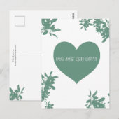 Mint Green Ivy-kaart Briefkaart (Voorkant / Achterkant)