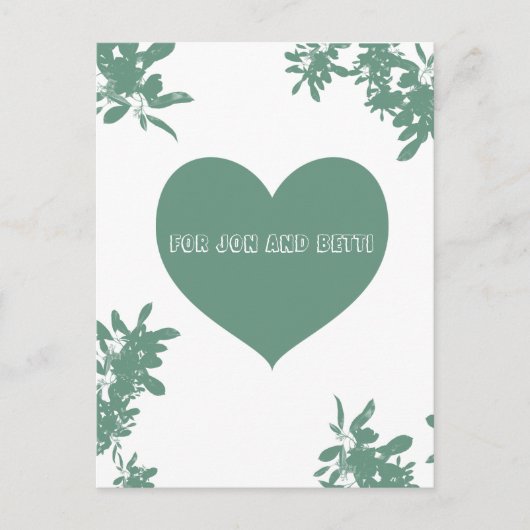 Mint Green Ivy-kaart Briefkaart (Voorkant)