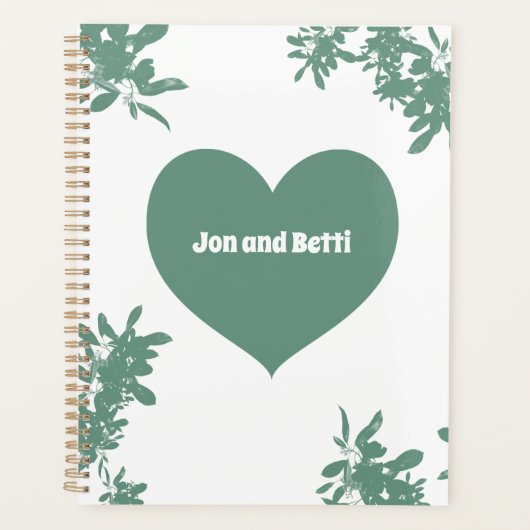 Mint Green Ivy Planner (Voorkant)