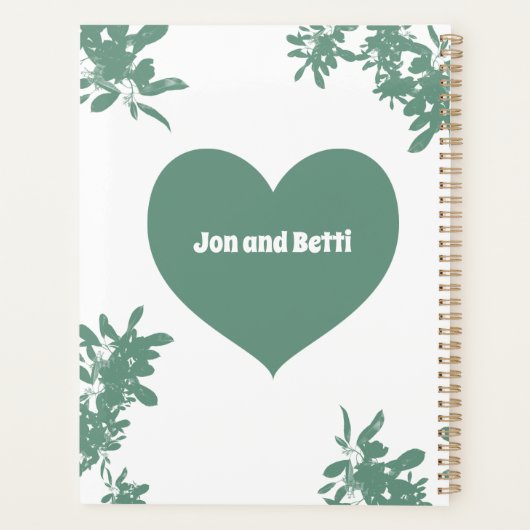 Mint Green Ivy Planner (Achterkant)
