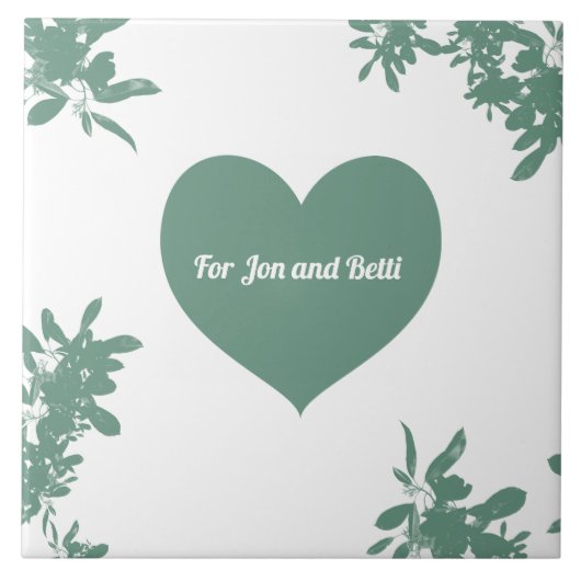 Mint Green Ivy Tegeltje (Voorkant)