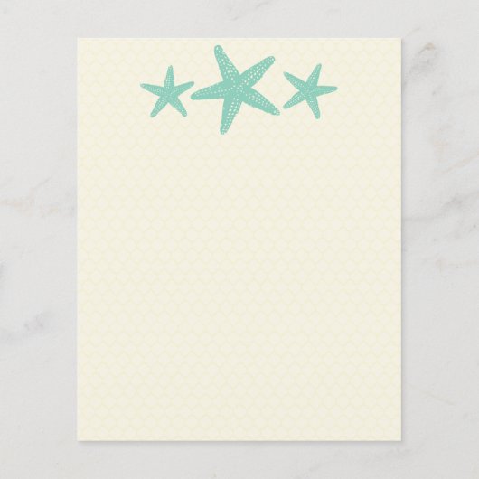 Mint Green Jamaica Wedding Welcome Letter Flyer (Achterkant)