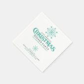 Mint Green Kerstmis Snowflake Dinner Party Design Servetten (Hoek)
