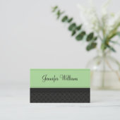 Mint Green Label Ribbon-Visitekaartjes (Staand voorkant)