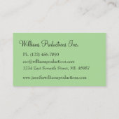 Mint Green Label Ribbon-Visitekaartjes (Achterkant)